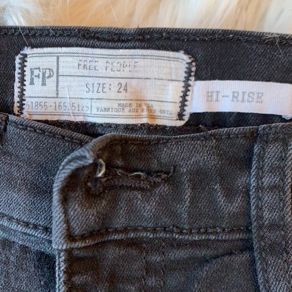 Free People High-Rise Ankle Skinny Jeans Size  24 - Picture 3 of 9